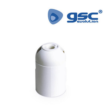 101530004 - 8433373037755 Suporte de lâmpada termoplástico liso branco E27
