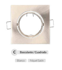 200405017 - 8433373070028Anel basculante quadrado embutido branco Chandur