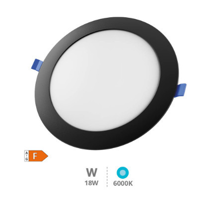 201000064 - 8433373063006Belur 18 W 6500 K LED redondo embutido embutido preto