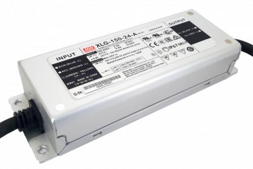 203535.2150 - Fonte de Alimentação Estanque Mean Well 24Vdc 150W Ajust. IP65 XLG-A - Quant. fornecida = 1 un