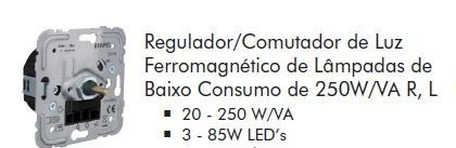 21216 - REG/COMUT LUZ FERROM LÂMP BX CONS 250W/VA R L EFAPEL 5603011617639