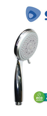 404005003 - 8433373042735Chuveiro ecológico 100mm 3 funções Cromado