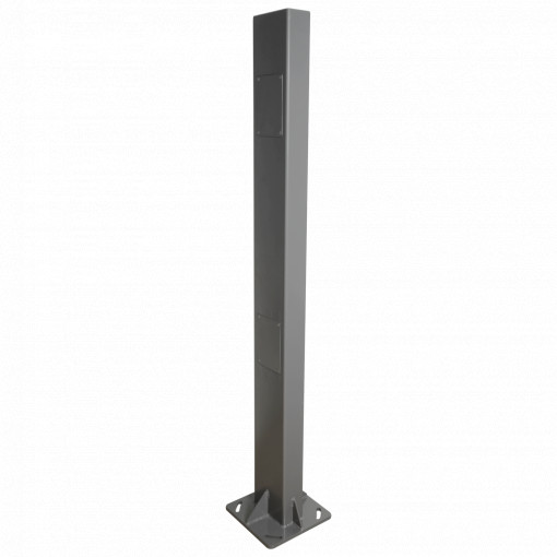 Apoyo universal de piso - Adecuado a varios tipos de dispositivos - Doble acceso à instalación - Altura 1.5 medidores - Fabricado em acero - Instalación exterior ou interior
