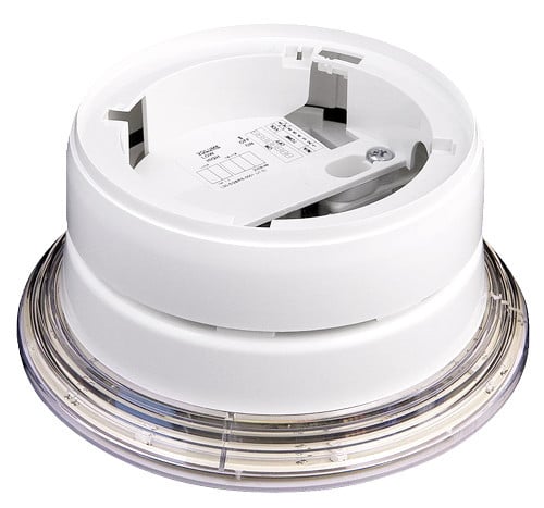 Base de sirene e flash analógica Advanced - Comunicação sem fio bidirecional - Até 200m de comunicação - Configurável até 32 tons / 95dBA - Alimentado por bateria de lítio e bat. de apoio - Certificada em EN54-25 e EN54-03