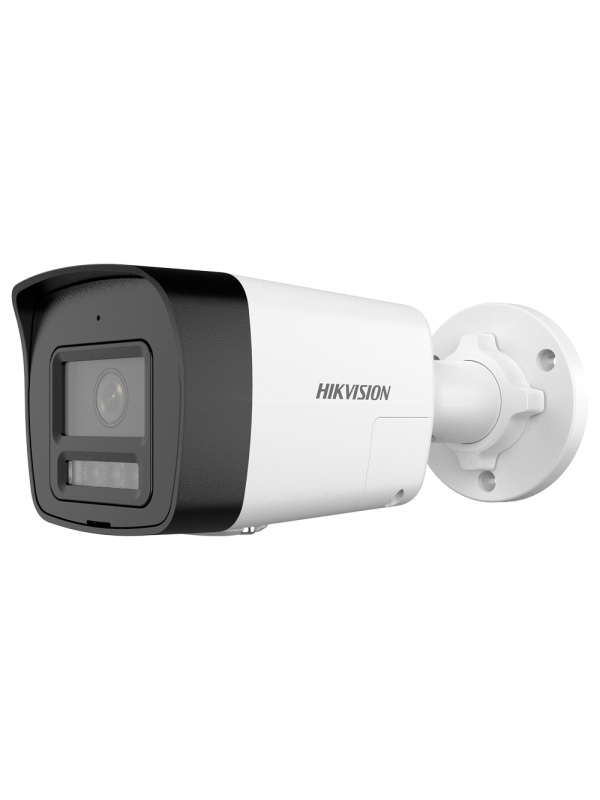 BULLET CAMERA IP HIKVISION GAMA VALUE - Resolution 4 MP - 2.8 mm Lens - Hybrid Light 30 m | DISSUATOR SIRENE AND FLASH - MOVEMENT DETECTION 2.0 | Microsd - Microphone and Altifalante incorporated: POE: IP67
