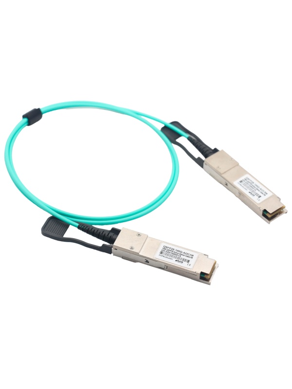 Cable de conexión directo QSFP28 - Velocidad 100Gbps - Módulos QSFP28 en ambos extremo - Ideal a Apilado entre Interruptor - 3 Medidores de Longitud - Cable Óptico