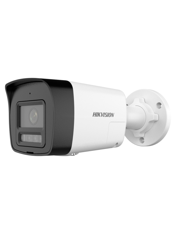 Câmara Bullet IP Hikvision gama Value - Resolução 4 Mpx (2560x1440) - Lente 4 mm - Luz híbrida 30 m | Sirene e flash dissuasor - Deteção de movimento 2.0 | MicroSD - Microfone e altifalante incorporados : PoE : IP67