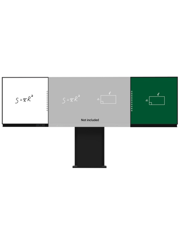Compatível com interativo IB-TE-YL-86E2 - Quadro branco do lado esquerdo para marcador - Quadro de giz do lado direito - Digitalização de texto manuscrito no Windows - Suporte ajustável parede-pavimento