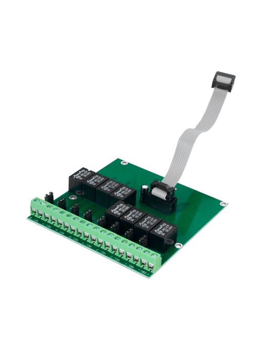 DMTECH Conventional Relay Module - 8 Relay Outputs - Up to 3A/125VAC or 3A/30VDC - Food from the center - compatible with DMTECH fire panels