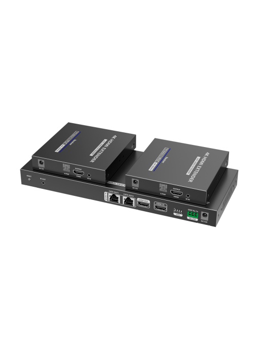 HDMI -Extensor Distress 1x2 - 1 transmitter/2 receivers - Resolution up to 4K@60Hz - range up to 70m - via cable UTP CAT6/6A/7 - RS232 control