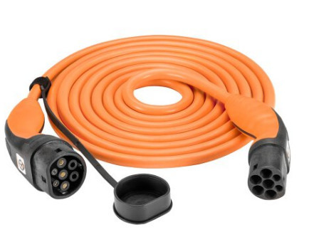 Helix charging cable (up to 7.4 kW) orange, type 2, 32 A, single phase, 5 m