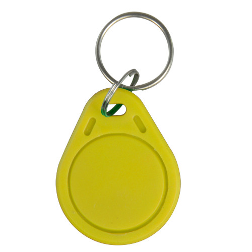 Key holder numbered proximity tag - ID by radio frequency - in passive: yellow color - low frequency 125 kHz - light and portable - maximum safety