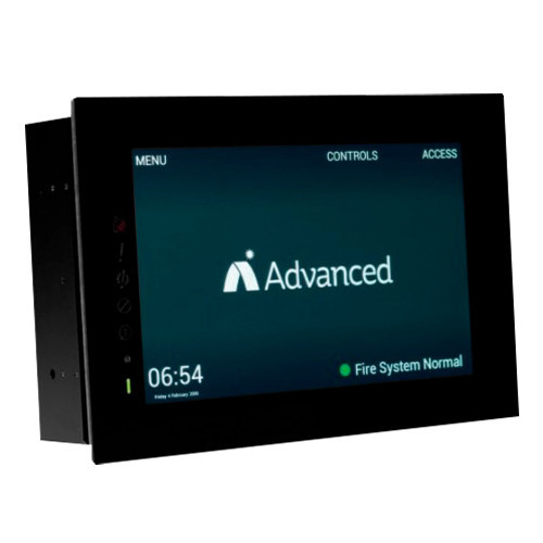 Repetidor de tela táctil Advanced - Tela de 10" 720p - Visor colorido - Conexão com centrais através de placa de rede (ADV-MXP-503) - Pode ser instalado na superfície ADV-TOUCH-10-SBB
