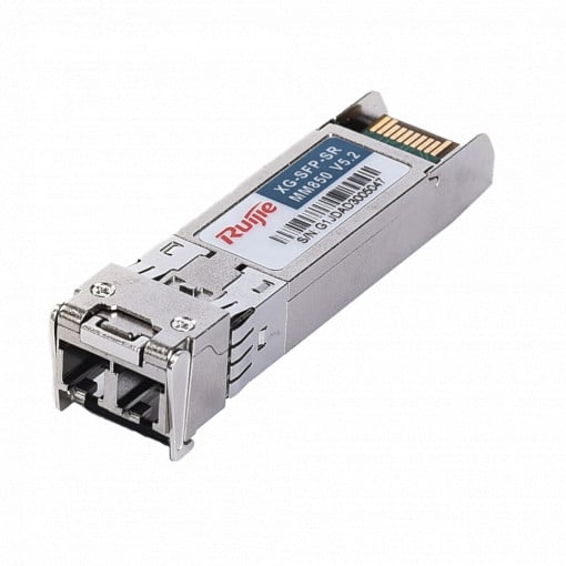 Ruijie SFP+ módulo transceptor - Comprimento de onda 850 nm - Fibra Multimodo - Conector LC duplex - Máxima distância 300 m - 10Gbps - 10GBASE-SR