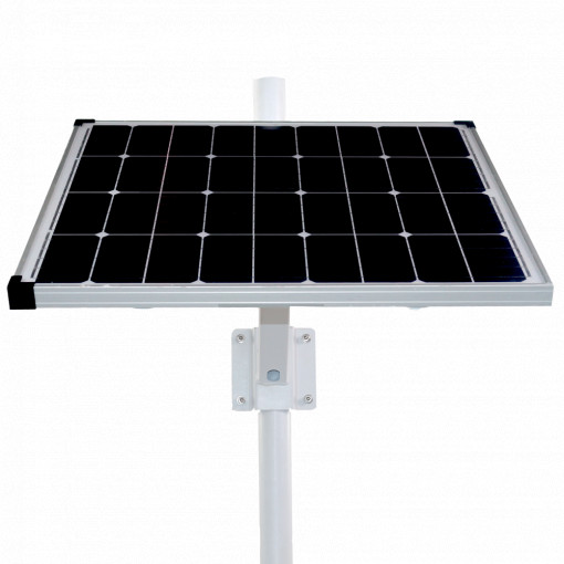 Safire - Panel solar de 80W - Monocristalino - Tensión nominal 18V - Soporte para anclaje en mástil