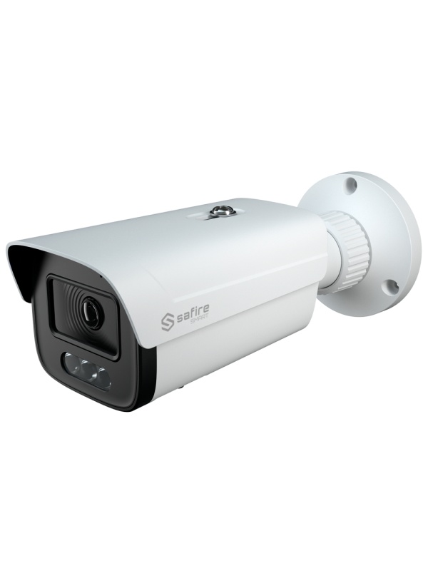 Safire Smart câmara Bullet IP gama I1 com AI-ISP - Sensor 1/1.8" grande abertura F1.0 Night Color X - Resolução 4 Megapixel (2688x1520) | MicroSD 1TB - Lente 2.8 mm | Microfone incorporado | LED 30m - IA:Classificação de pessoas e veículos| Metadados - Im