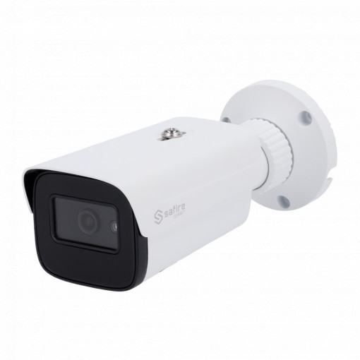 Safire Smart - Câmara IP bullet Gama I2 AI Avançado - Resolução 8 Megapixel (3840x2160) - Lente 2.8 mm | Áudio | IR 50m - IA Avançada: Metadados de vídeo e deteção facial - Impermeabilidade IP67 | PoE (IEEE802.3af)