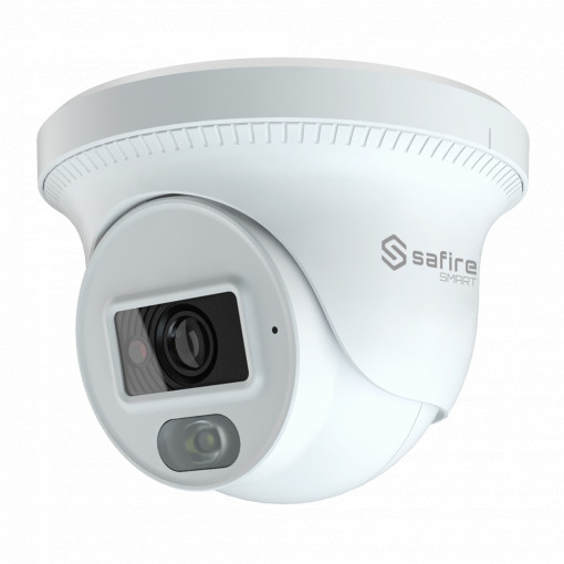 Safire Smart - Câmara Turret IP Gama B1 Night Color - Resolução 2 Megapixel (1920x1080) - Lente 2.8 mm | Microfone integrado - Alcance do LED branco 20 m | PoE (IEEE802.3af) - Impermeabilidade IP67