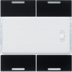 WXE314N - Tecla x4 gallery KNX com LED, preto HAGER EAN:3250618500226