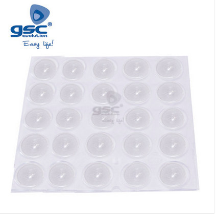 003802786 - 8433373027862Embalagem de 25 gotas adesivas protetoras 5mm Ø10mm