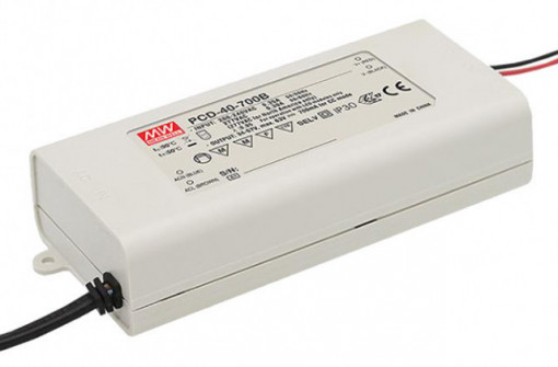 202293.62 - Drive CC Dim. Triac Mean Well 700mA 34-57Vdc PCD-40 Ideal para Dimar paineis 60x60 40W - Quant. fornecida = 1 un