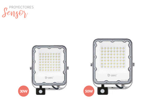 202610007 - 8433373057739Projetor LED de alumínio com sensor 30W 6500K IP65 Cinza