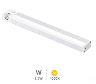 203000002 - 8433373054356Luz LED para armário com crepúsculo e sensor de movimento 2,5W 4000K