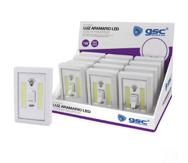 203005004 - 8433373069565Luz de gabinete LED COB 1W - caixa exp de 12 unidades