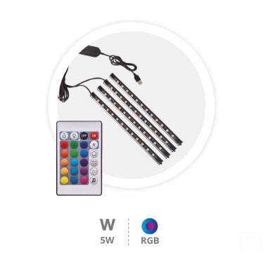 204035004 - 8433373065864Kit 2M USB LED Strip 230mm inteligente via bluetooth RGB