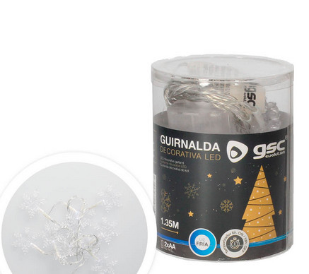 204600026 - 8433373065604Flocos de neve de LED transparente 1,35 M de luz fria