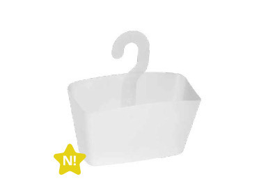404000004 - 8433373066908Cesto com cabide multifunções Branco - Retráctil 12uds