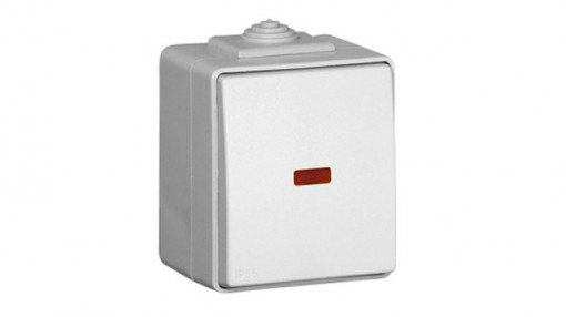 48152 CCZ - BOTÃO BASCULANTE LUMINOSO DE 250V~ CINZENTO EFAPEL 5603011034603