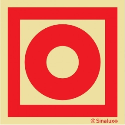 Alarm button sign (p 05 15) 15x15cm Type1 SINALUX