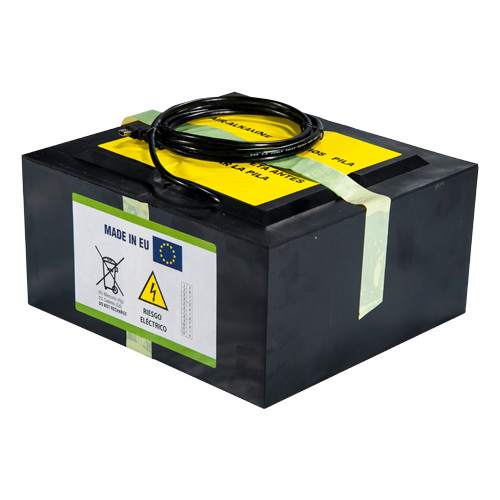 Bateria de zinco-ar - Tensão 6.0 V - Capacidade 6000 Wh - 125 x 240 x 221.6 mm / 11600 g - Para backup ou utilização directa
