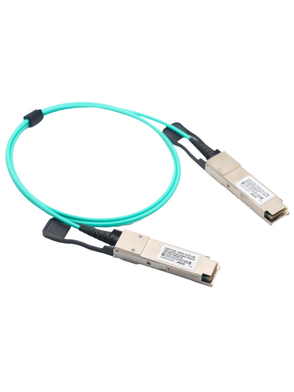 Cable de conexión directo QSFP28 - Velocidad 100Gbps - Módulos QSFP28 en ambos extremo - Ideal a Apilado entre Interruptor - 5 Medidores de Longitud - Cable Óptico