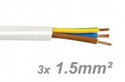 Cabo Fléxivel H05VV-F 3 G 1,5 (FVV) branco PREÇO POR METRO