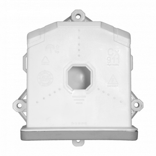 Caixa de conexões para câmaras domo - Adequado para todas as superfícies - Instalação em tecto ou parede - Fabricado em plástico - Cor branco