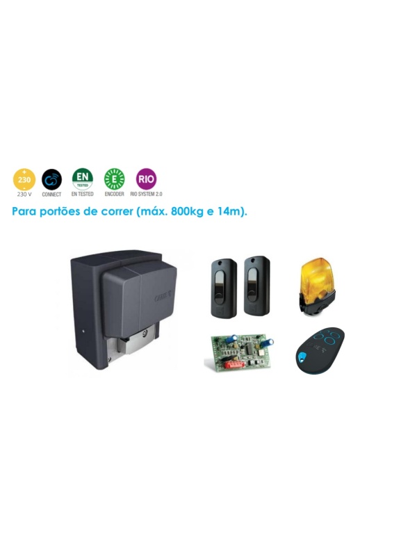 CAME - KIT 001U2314 - Para portões de correr até 800kg / 14m