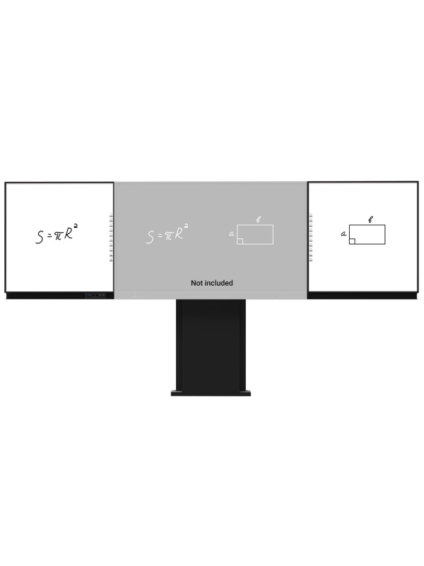 Compatível com interativo IB-TE-YL-86E2 - Quadro branco do lado esquerdo para marcador - Quadro branco do lado direito para marcador - Digitalização de texto manuscrito no Windows - Suporte ajustável parede-pavimento