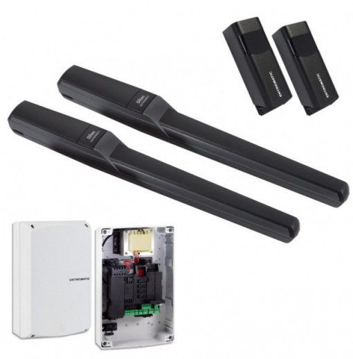 DITPWR35HLS - Kit para portão de duas folhas de batente até 7 m de largura (3,5 m + 3,5 m) . Composição: 2 PWR35H + 1 quadro de controlo LCU40H com receptor de rádio incorporado + 1 par de fotocélulas LIN2 + 2 emissores rolling-code (1 x ZEN2 + 1 x ZEN2W)