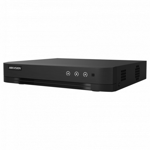 Hikvision DVR 5n1 - 8 CH HDTVI / HDCVI / AHD / CVBS - Até 10 canais IP - Resolução máxima de entrada 1080p Lite - Deteção de movimento 2.0 em todos os canais - Suporta 1 disco rígido até 4 TB | Áudio