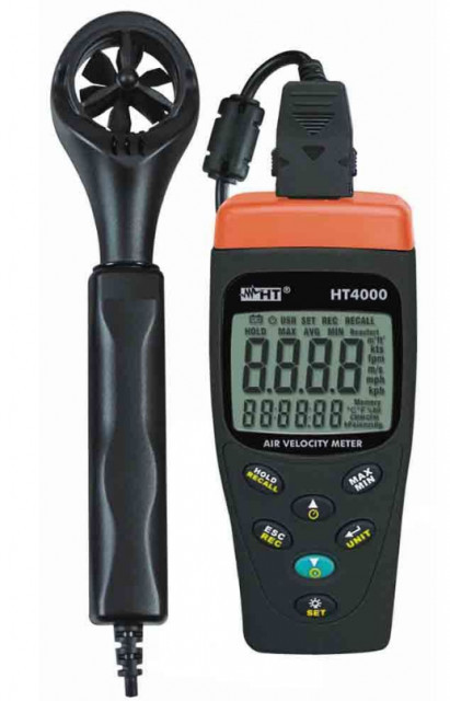 HT4000 - HN040000 - Temperatura / umidade do ar, velocidade do ar, fluxo de ar e medidor de pressão HT ITALIA