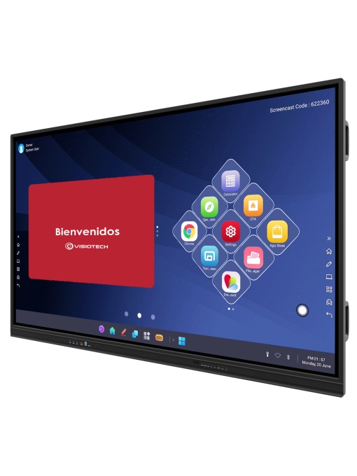 IBOARD INTERACTIVE SCHEME 55 '' 4K - RESOLUTION 3840X2160 - HDMI, VGA, DP, TYPE -C, LAN, USB, OPS - Vision Angle 178º - Integrated Altifalantes - Android 13.0