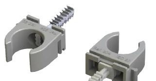 JSL Material Fixacao Abraçadeiras agrupáveis para cabos e tubos série 200 c/ bucha M6 rápida -