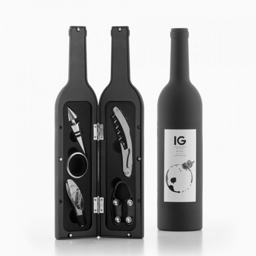 KIT ACESSÓRIOS DE VINHO MODELO GARRAFA V0100451 INNOVAGOODS