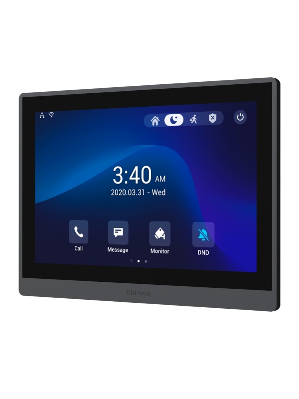 Monitor Android 9.0 para vídeo porteiro - Ecrã IPS de 10" - Áudio bidireccional Crystal Clear | Easy UI - TCP/IP, PoE, SIP standard | Estrutura em alumínio - Manutenção na nuvem | APPs de terceiros - Ligação de monitor e placas via Cloud