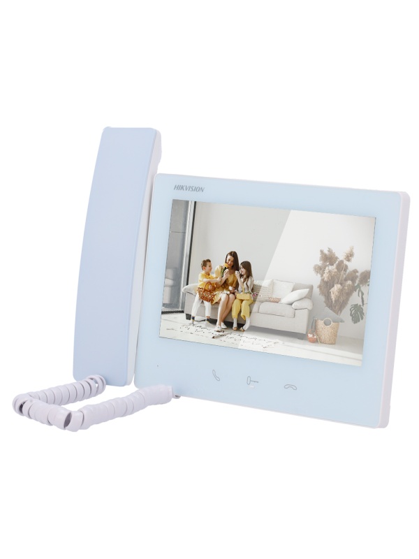 Monitor para videoporteiro - Visor TFT de 7" - Áudio bidirecional | LED de estado - 2 Fios HD | Auricular de mão - Ranhura para cartão microSD até 128 GB - Montagem em superficie | Branco