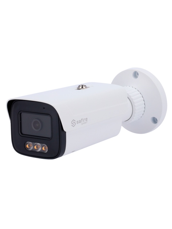 Safire Smart câmara Bullet IP gama E1 com AI-ISP - Sensor 1/2.9" grande abertura F1.0 Night Color X - Resolução 4 Megapixel (2688x1520) | MicroSD - Lente 3.6 mm | Microfone incorporado | LED 30m - IA: Classificação de humanos e veículos | Contagem - Imper