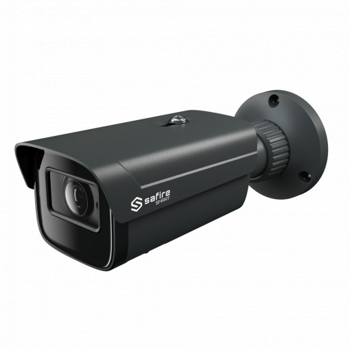 Safire Smart - Câmara IP Bullet E1 Inteligência Artificial - Resolução 4 Megapixel (2566x1440) - Lente 2.8 mm | MIC e Audio IN | IR 50m - IA: Classificação de humano e veículo - Impermeabilidade IP67 | PoE (IEEE802.3af)