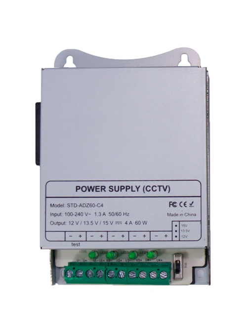 Switching Power Source - DC Exit 12 V 5 A / 60 W - 8 Outputs - Voltage ...
